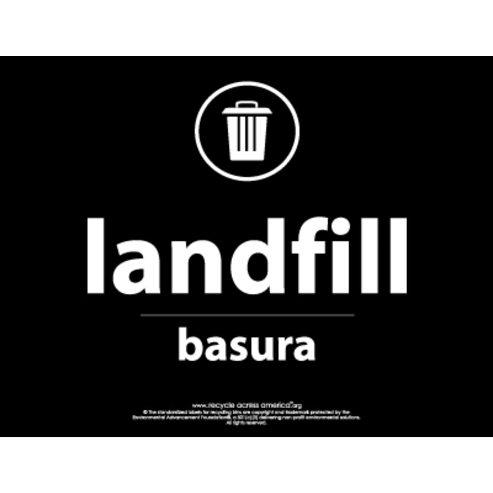 Recycle Across America Landfill Standardized Recycling Labels,
