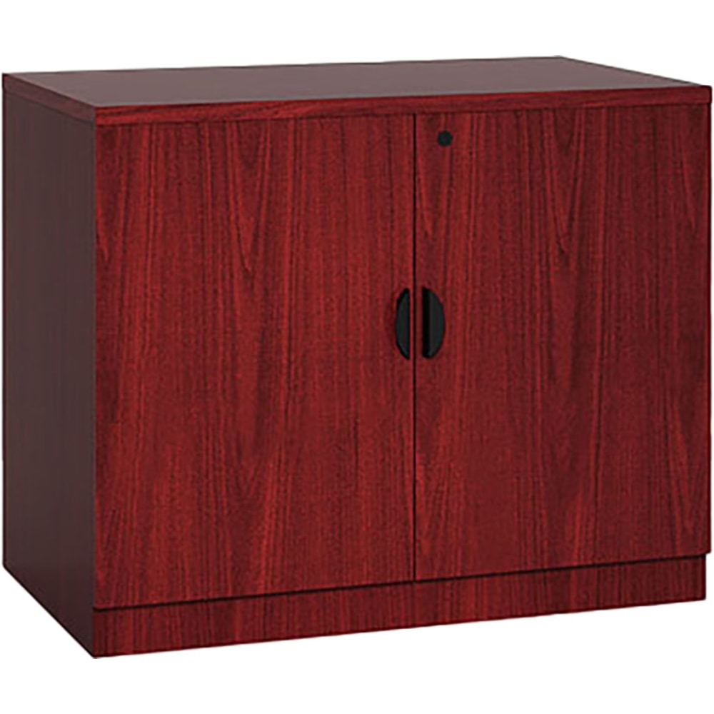 Boss Office Products 31"W Storage Cabinet, Mahogany