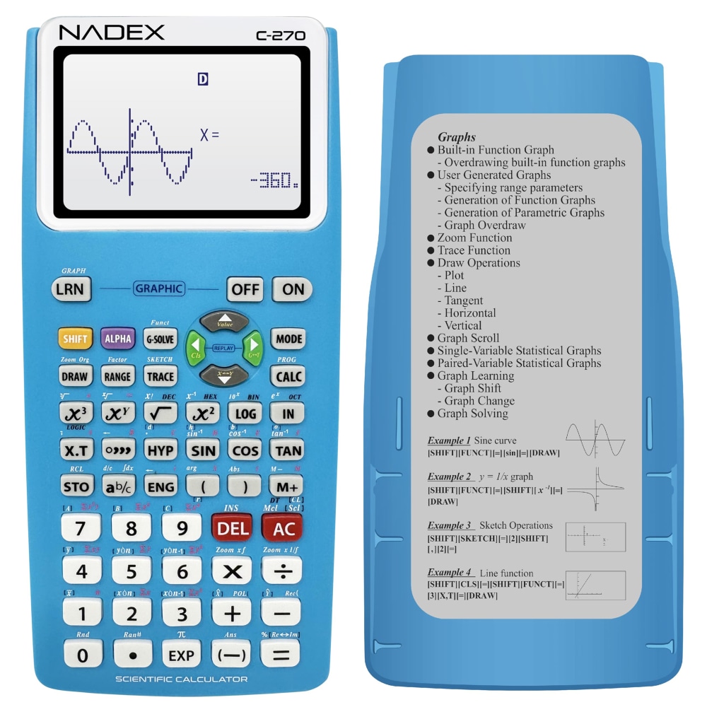 Nadex Coins C-270 Handheld Scientific Calculator With Black