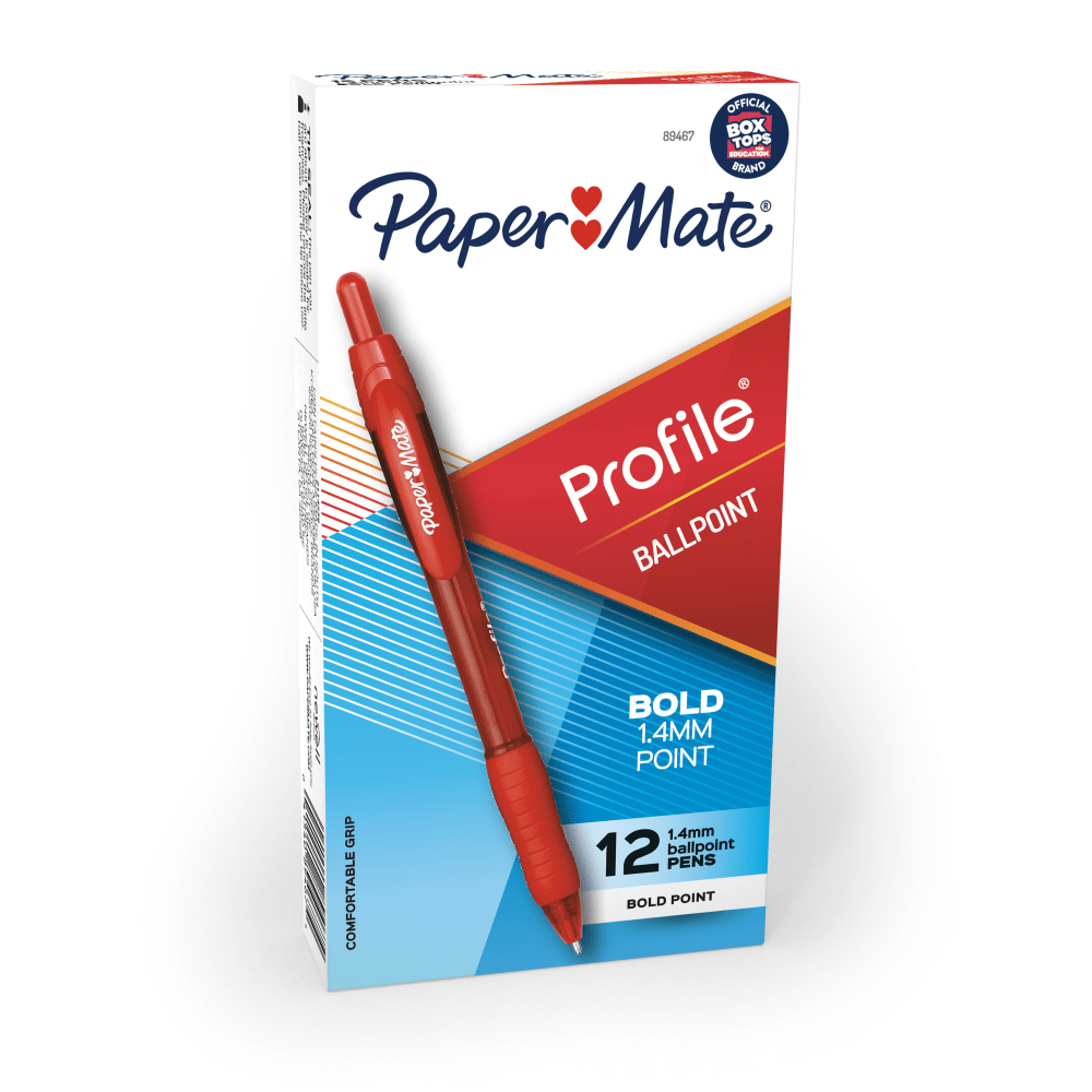 Paper Mate® Profile™ Retractable Ballpoint Pens, Bold Point,