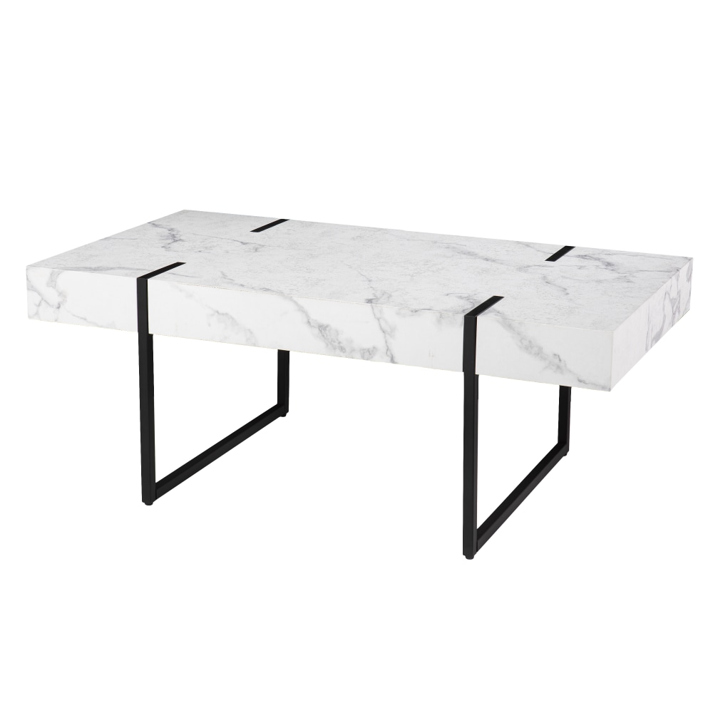 SEI Furniture Rangley Modern Faux Marble Cocktail Table,