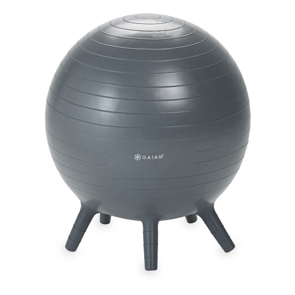 Gaiam Kids&#x27; Stay-N-Play XL Inflatable Ball Chair, Gray