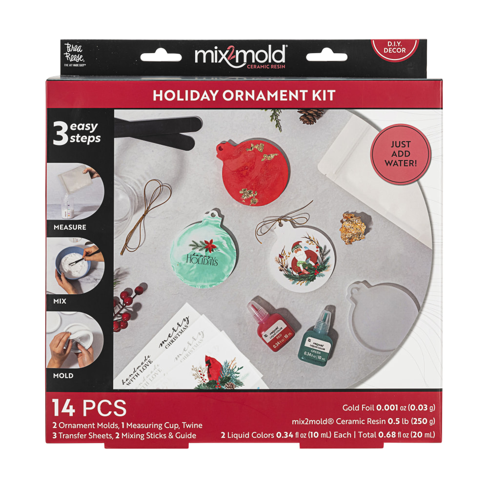 Brea Reese Mix2Mold Holiday Ornament Kit, Kit Of