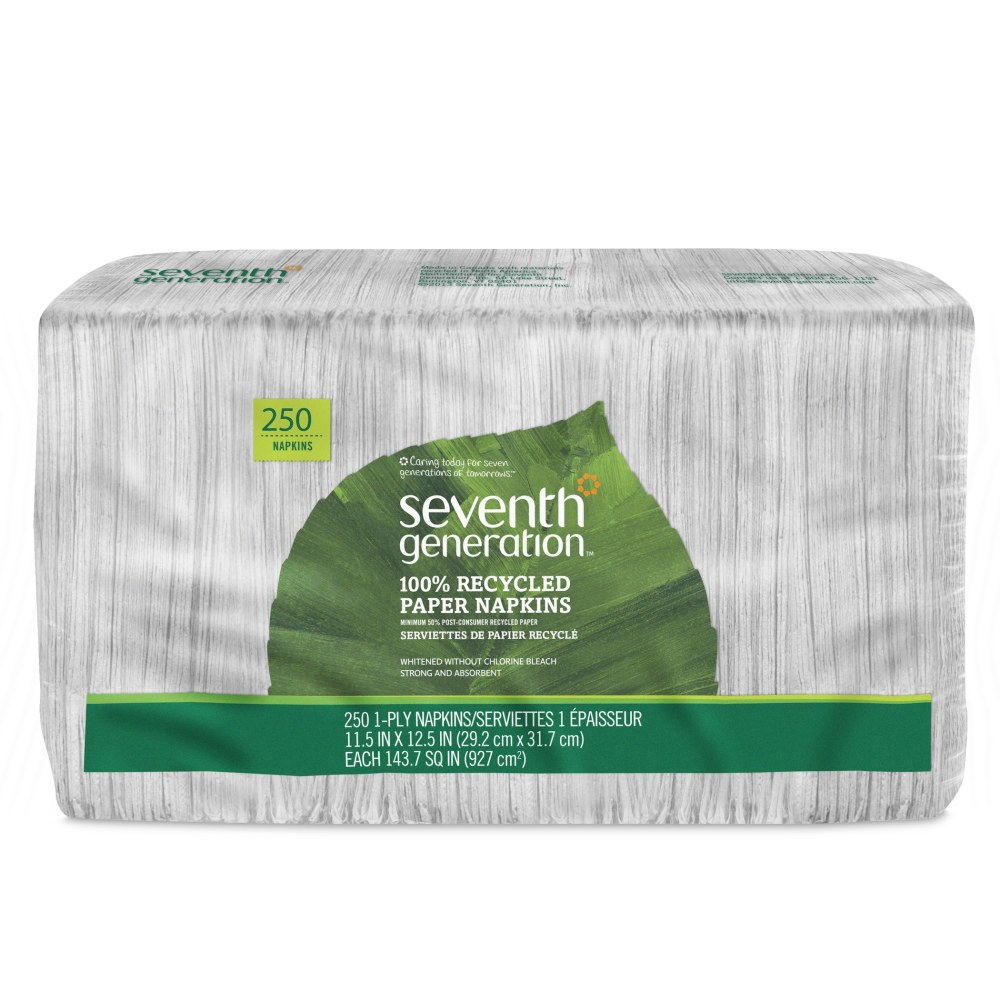 Seventh Generation® 1-Ply Unbleached Napkins, 11 1/2" x