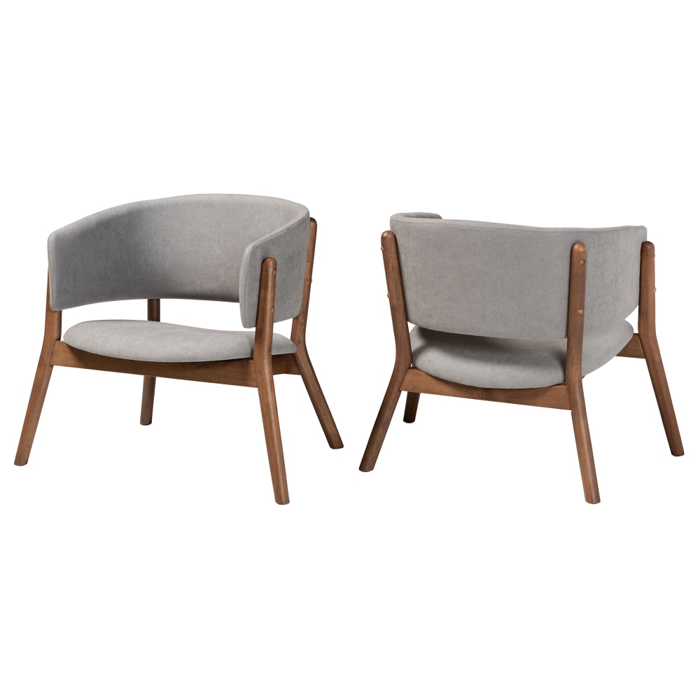 Baxton Studio Baron Living Room Accent Chairs, Light