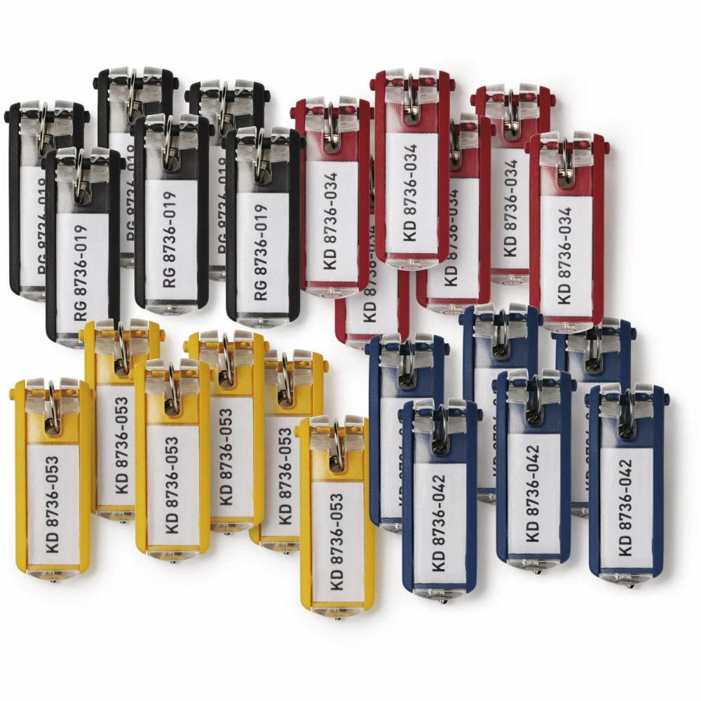 Durable Label Window Key Tags, Pack Of 24,