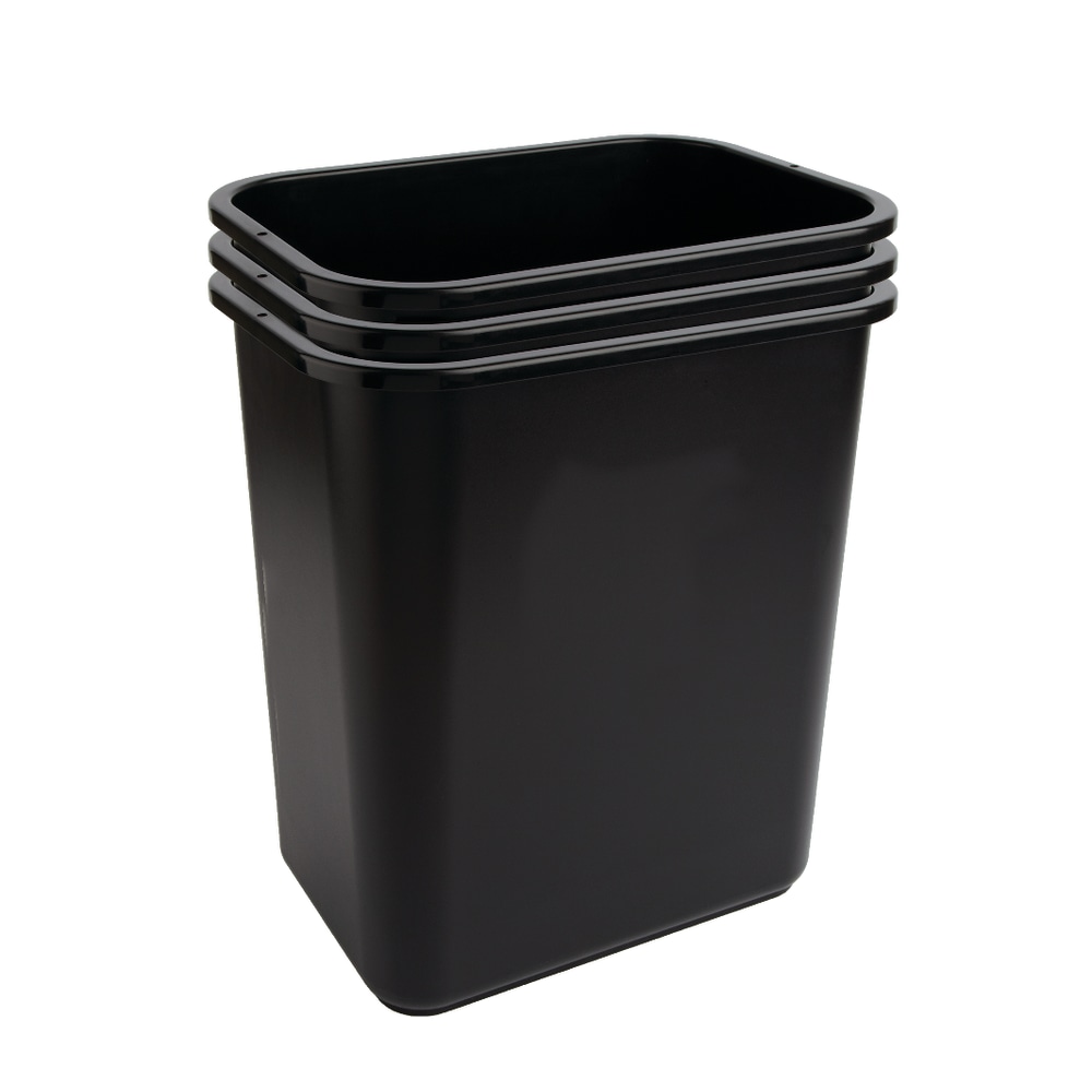Highmark™ Rectangular Plastic Wastebasket, 6.5 Gallons, 15"H