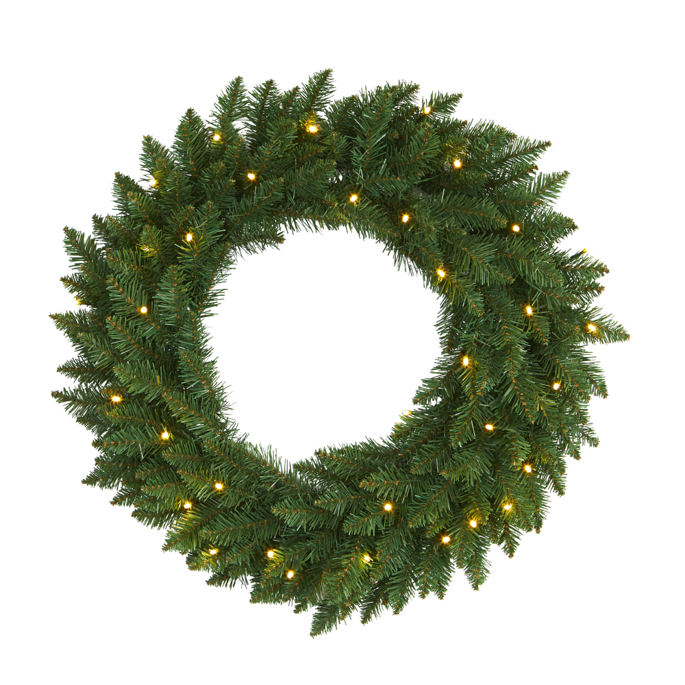 Nearly Natural 24”H Pine Artificial Christmas Wreath With