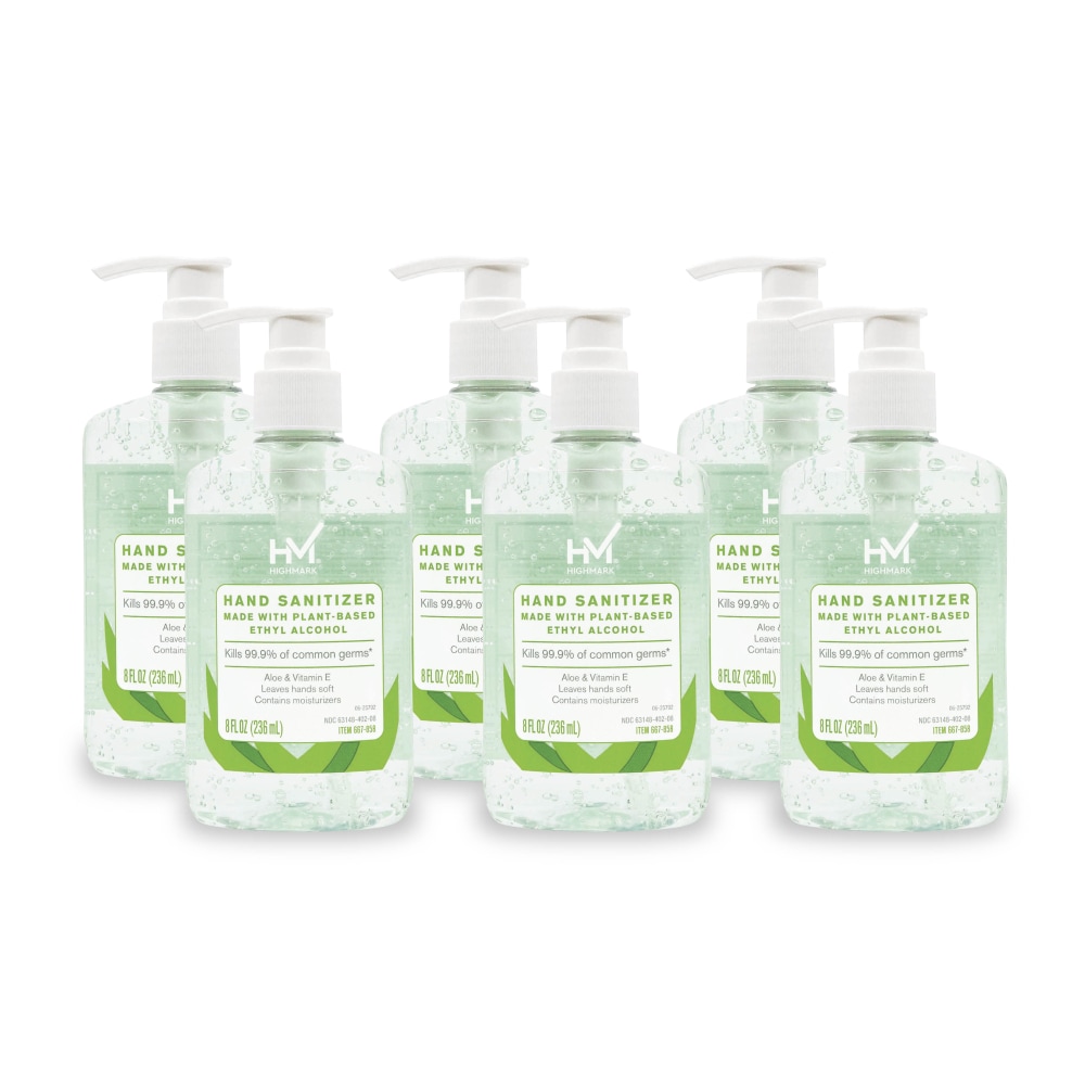 Highmark® Hand Sanitizer With Aloe, Floral Scent, 8