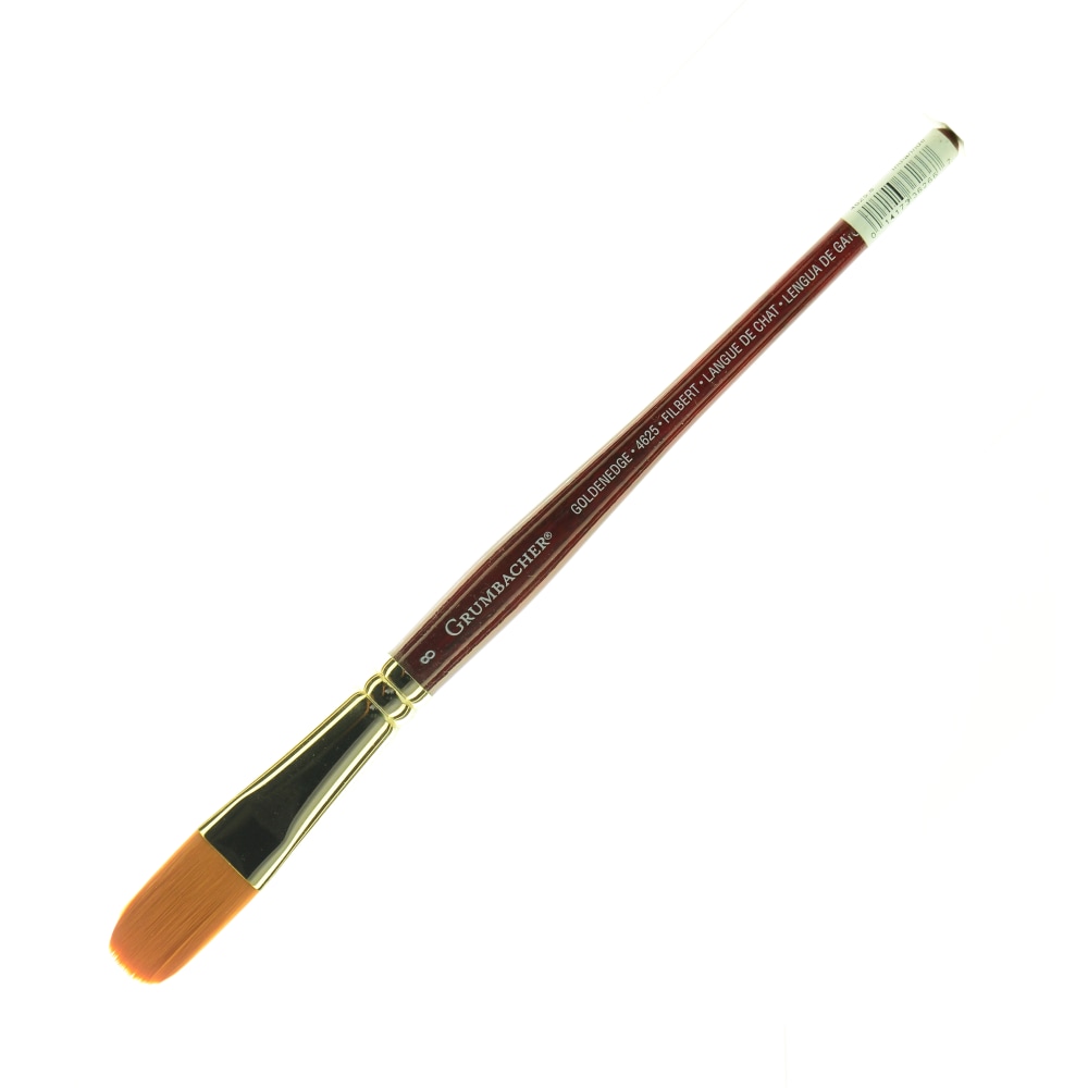 Grumbacher Goldenedge Watercolor Paint Brush, Size 8, Filbert,