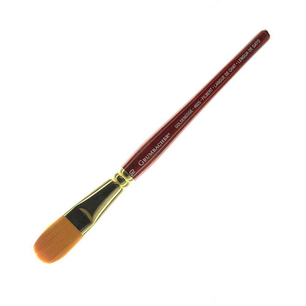 Grumbacher Goldenedge Watercolor Paint Brush, Size 10, Filbert,