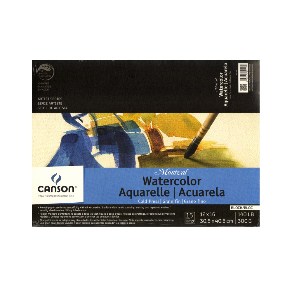 Canson Montval® Watercolor Paper, 12" x 16", 15