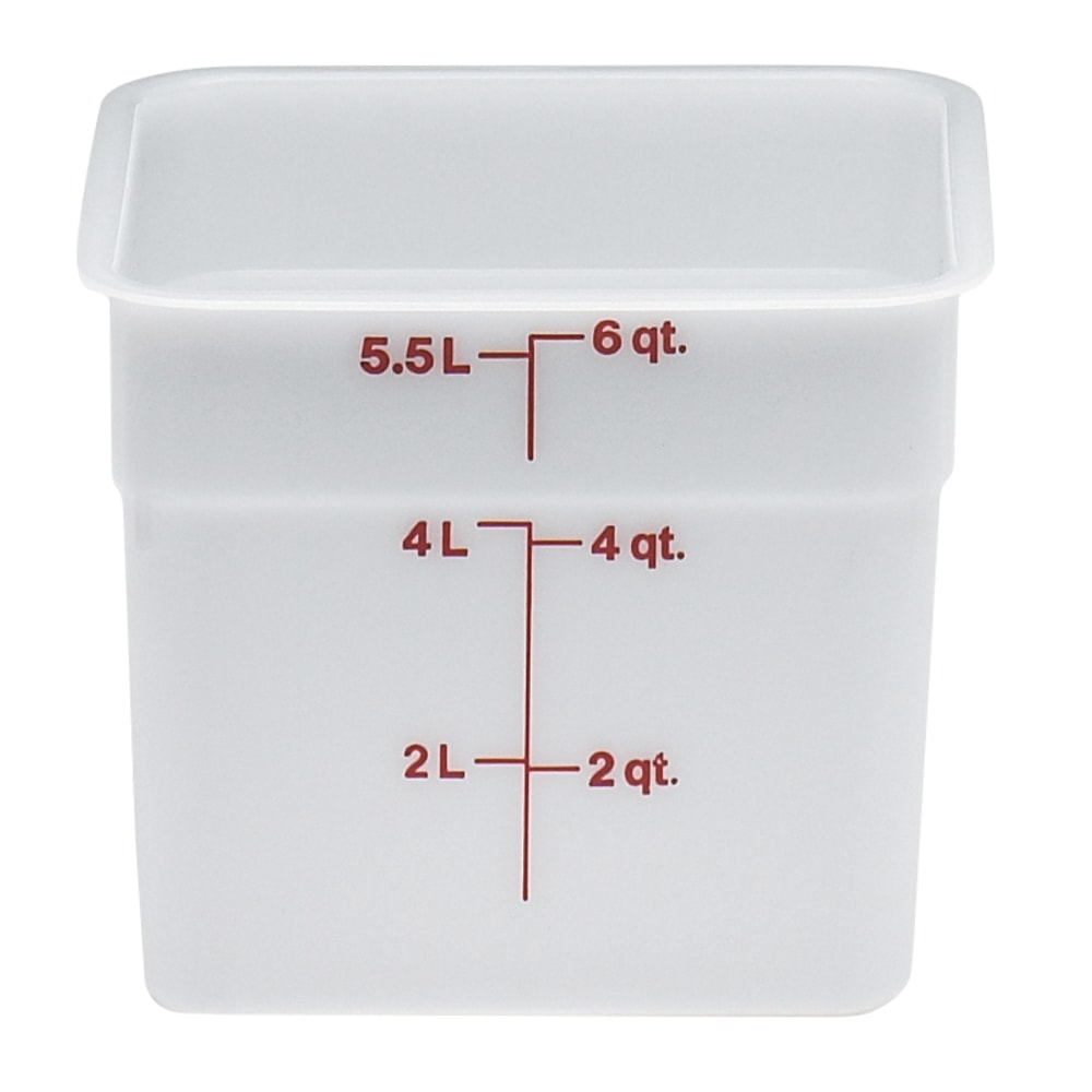 Cambro Poly CamSquare Food Storage Containers, 6 Qt,