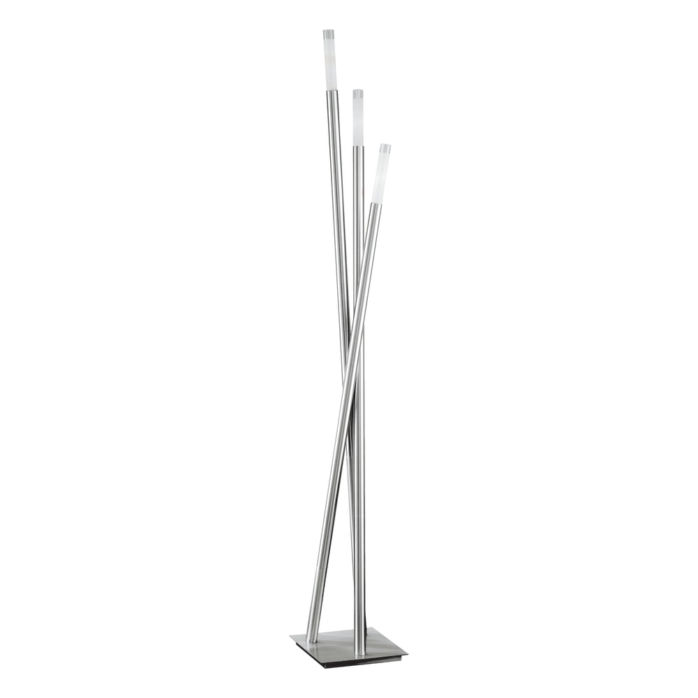 Lumisource Icicle Floor Lamp, 67"H, White Shade/Silver Base