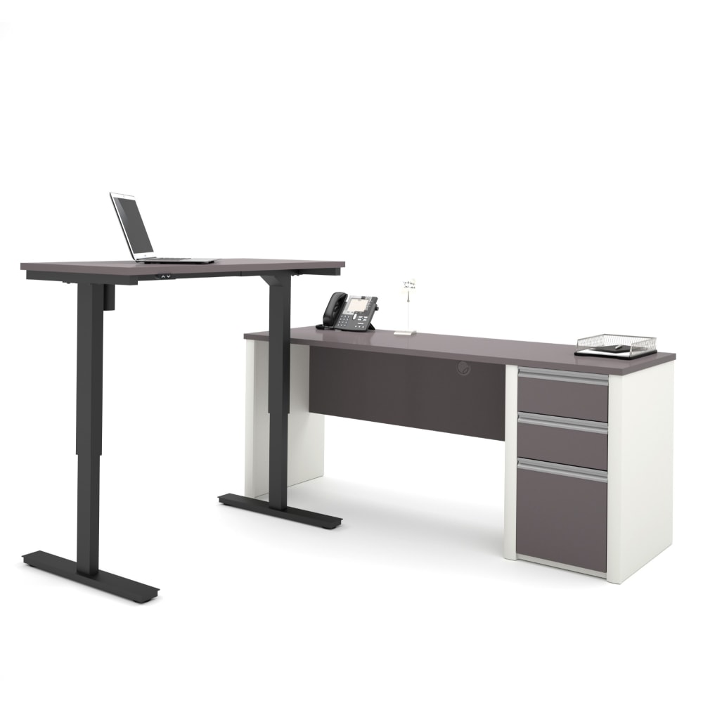 Bestar Connexion 72"W L-Shaped Standing Corner Desk With