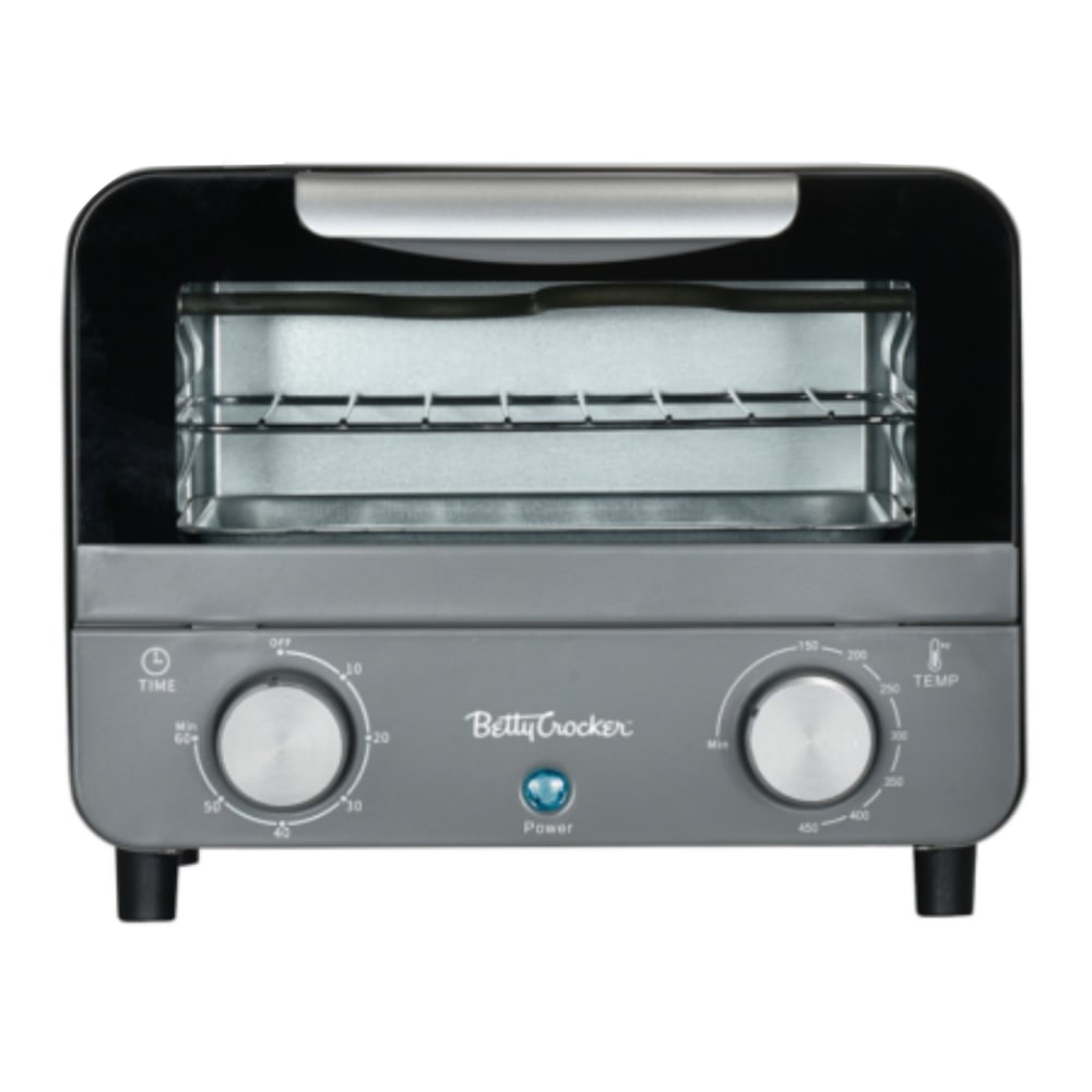 Betty Crocker Mini Toaster Oven, Gray/Black