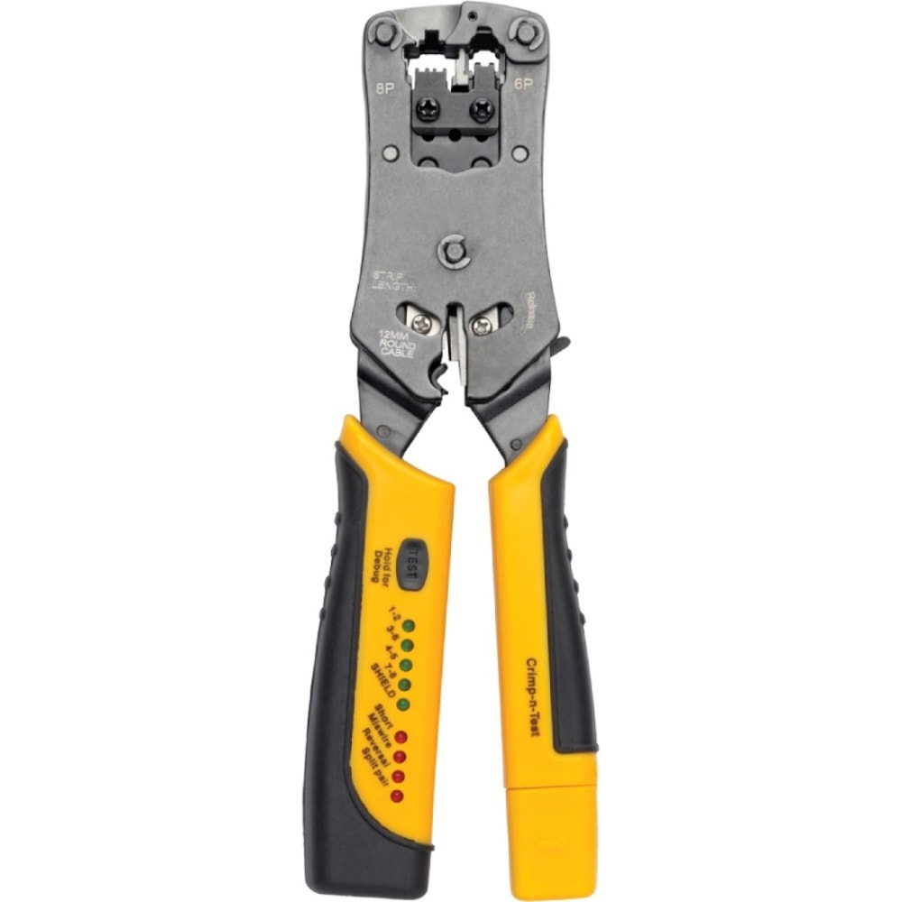 Tripp Lite RJ11/RJ12/RJ45 Wire Crimper with Built-in Cable