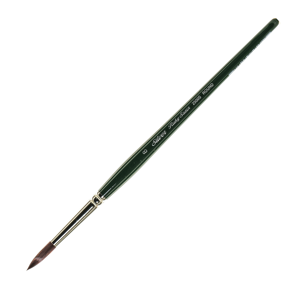 Silver Brush Ruby Satin Series Short-Handle Paint Brush