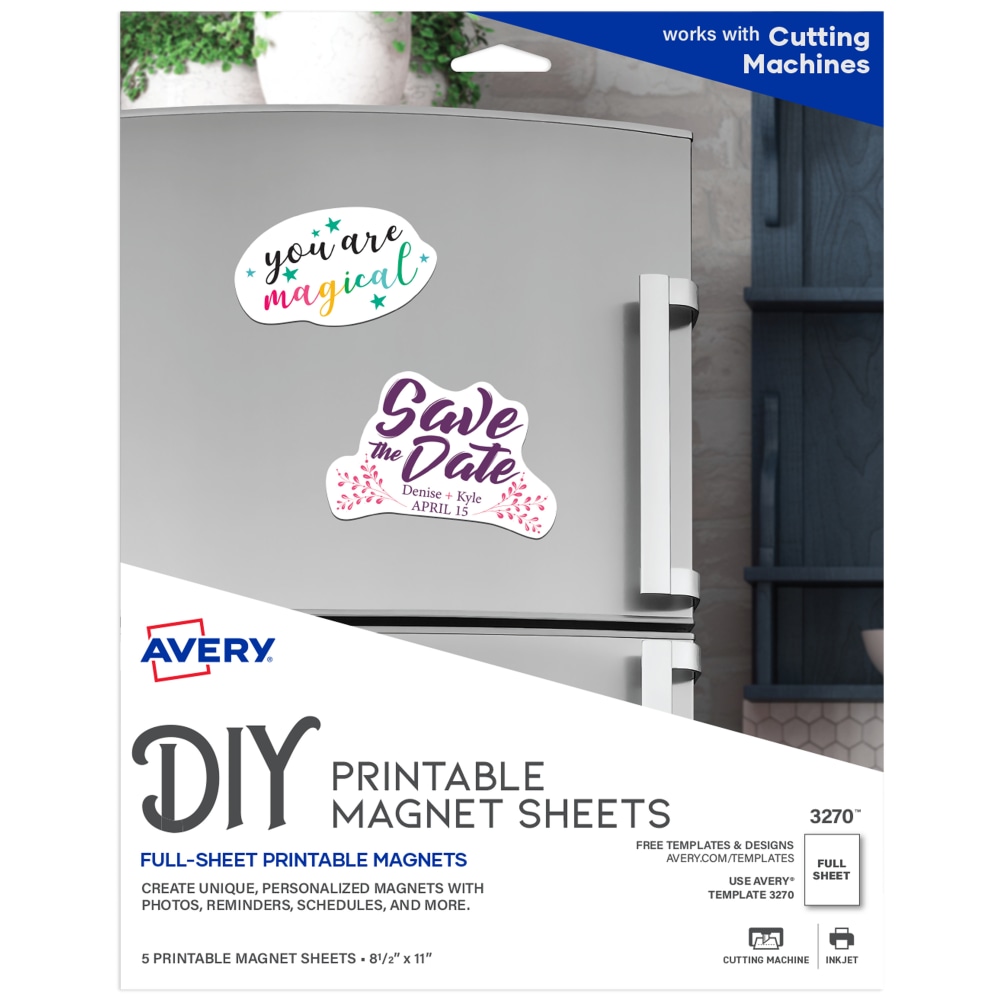 Avery® Inkjet Magnet Sheets, 8 1/2" x 11",