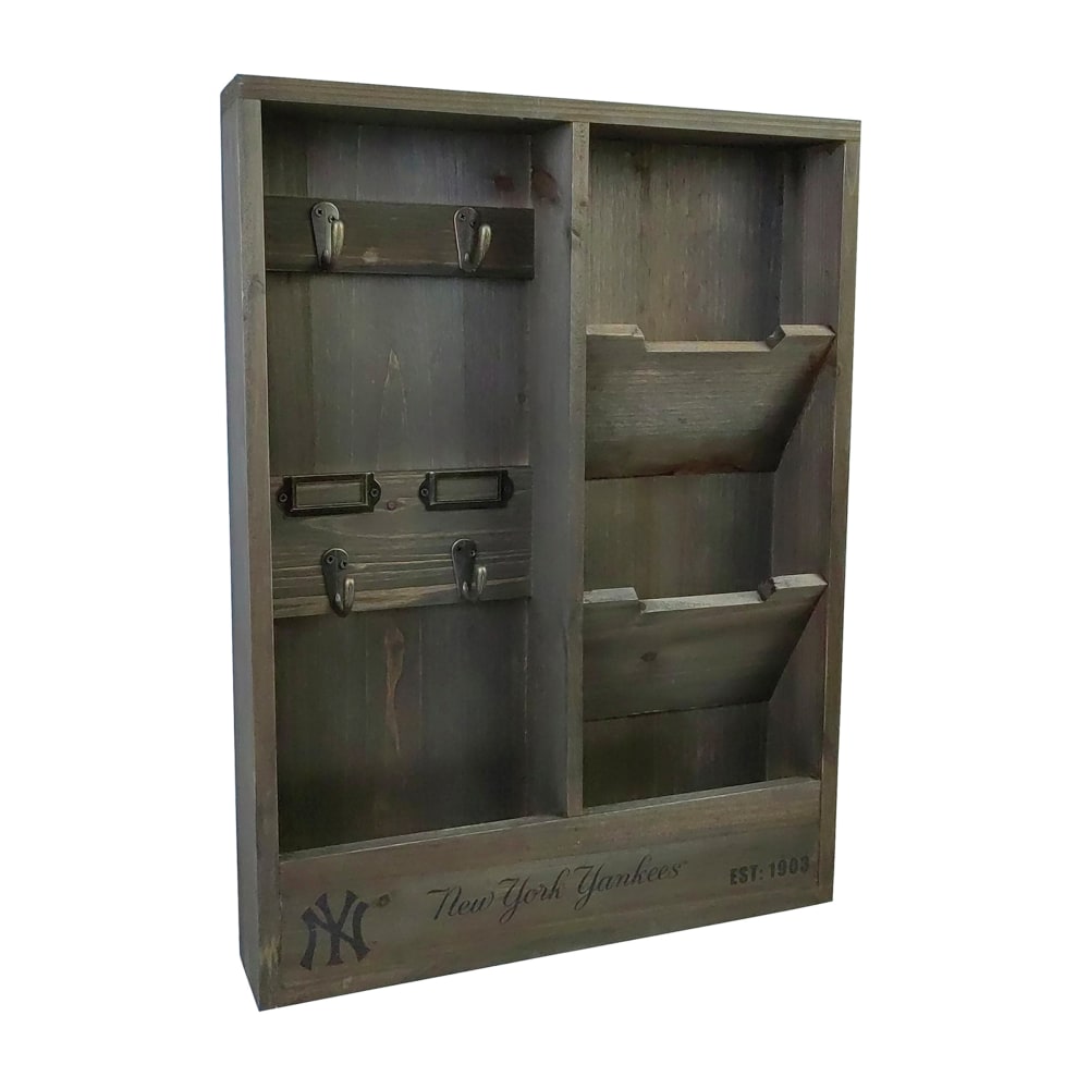 Imperial MLB Wall Mounted Wood Organizer, 19”H x