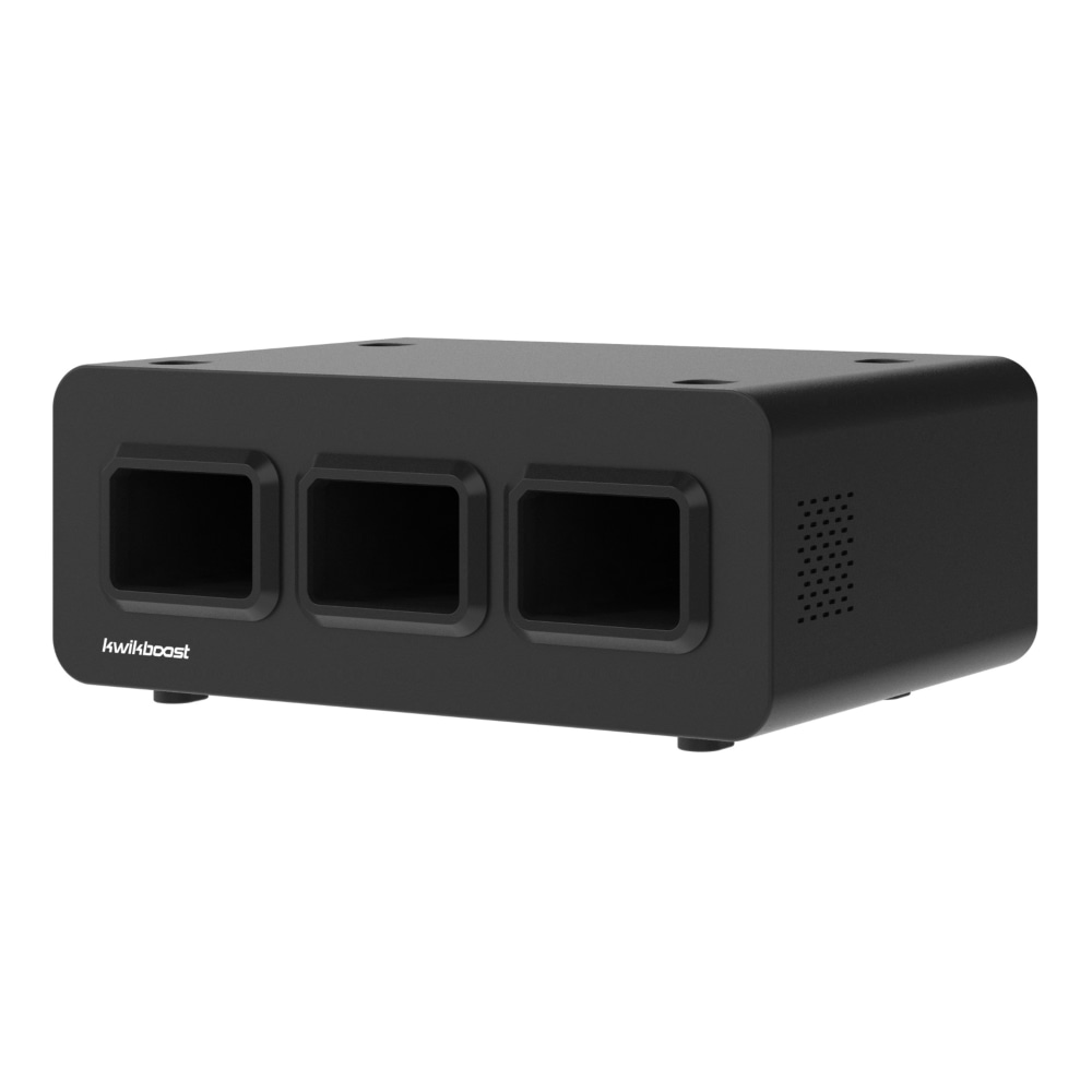 Luxor EdgePower 3-Bay Battery Charger, Black, KBEP-BASE3