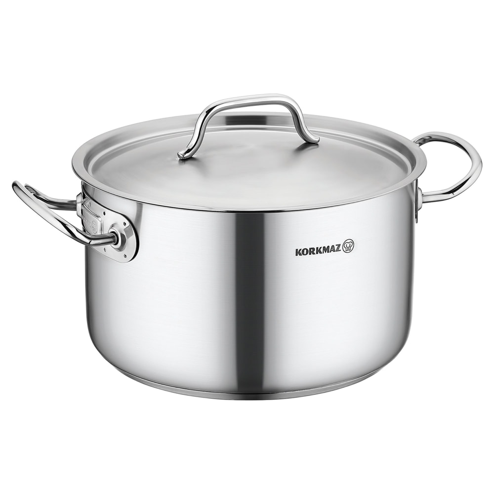 Korkmaz Gastro Proline Stainless Steel Casserole With Lid,