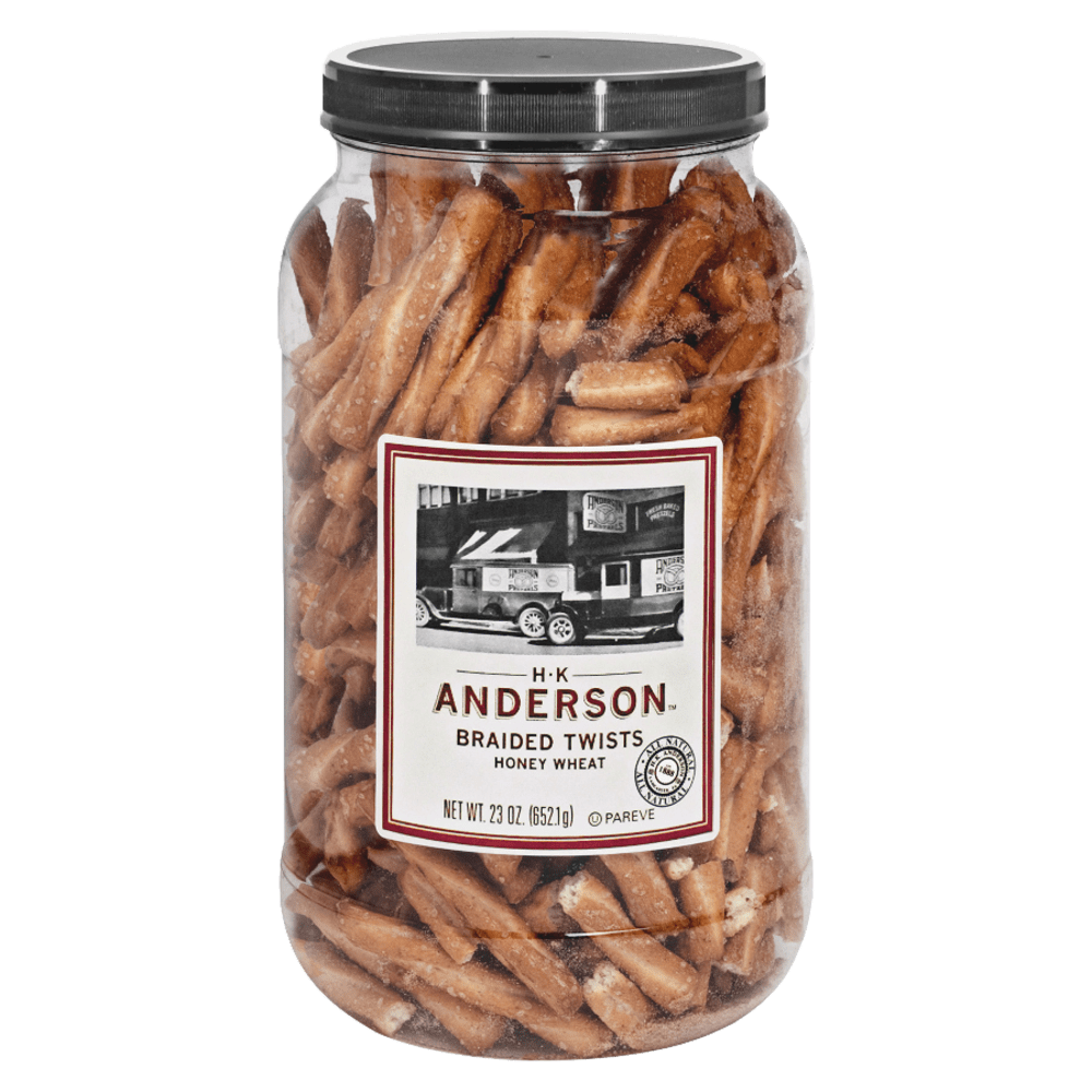 H.K. Anderson Anderson Pretzels, Honey Wheat Braided Pretzels,