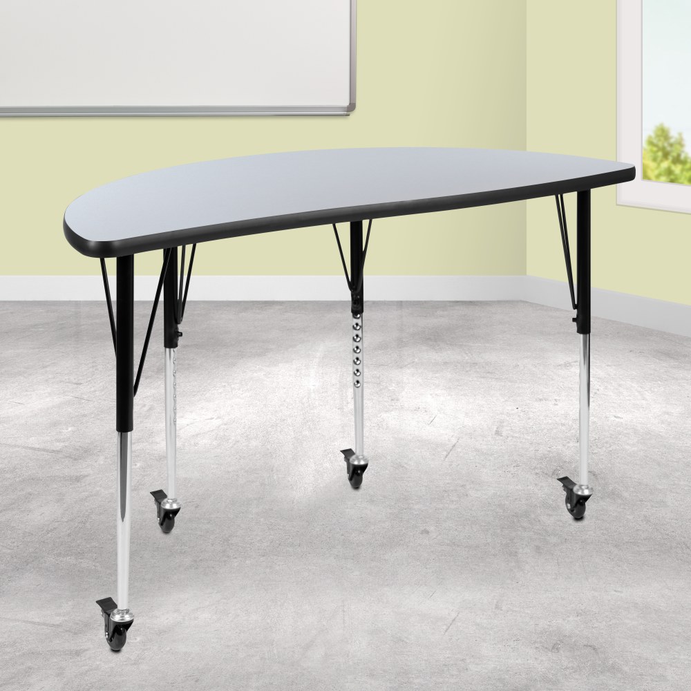 Flash Furniture Mobile Half Circle Wave Flexible Collaborative