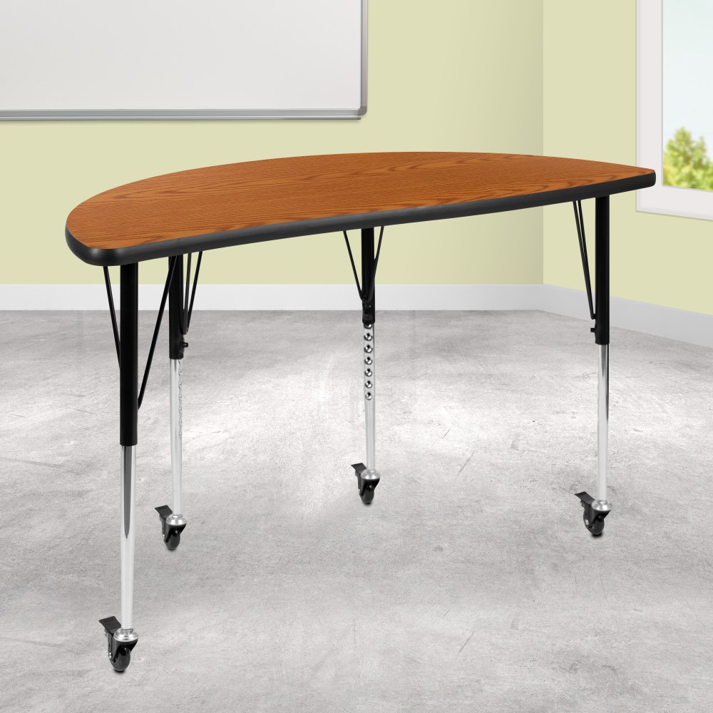 Flash Furniture Mobile Half Circle Wave Flexible Collaborative