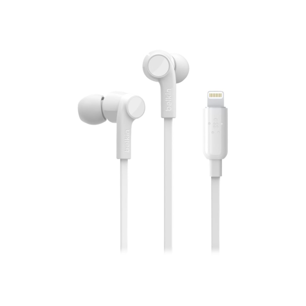 Belkin Wired Earbuds with Lightning Connector, White