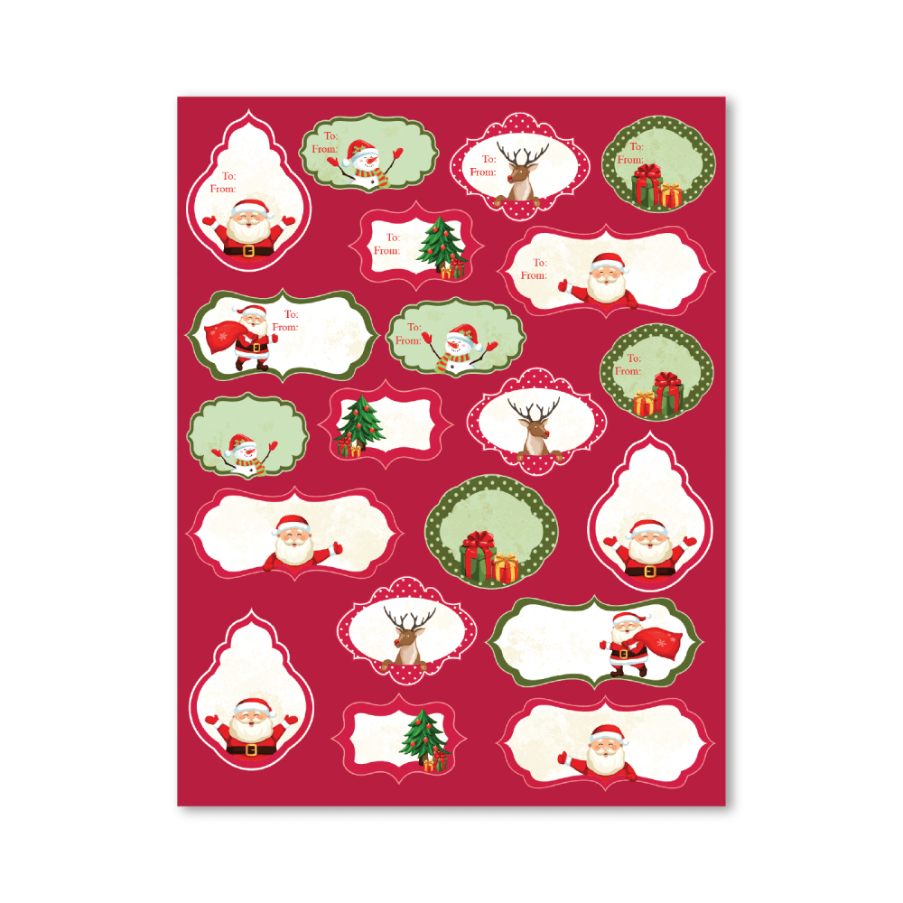 Geo Studios To & From Holiday Stickers, 8-3/4",