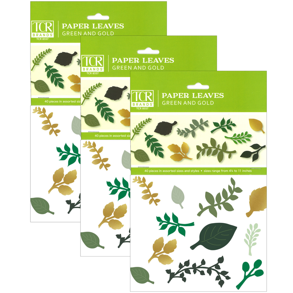 Teacher Created Resources® Green And Gold Paper Leaves,