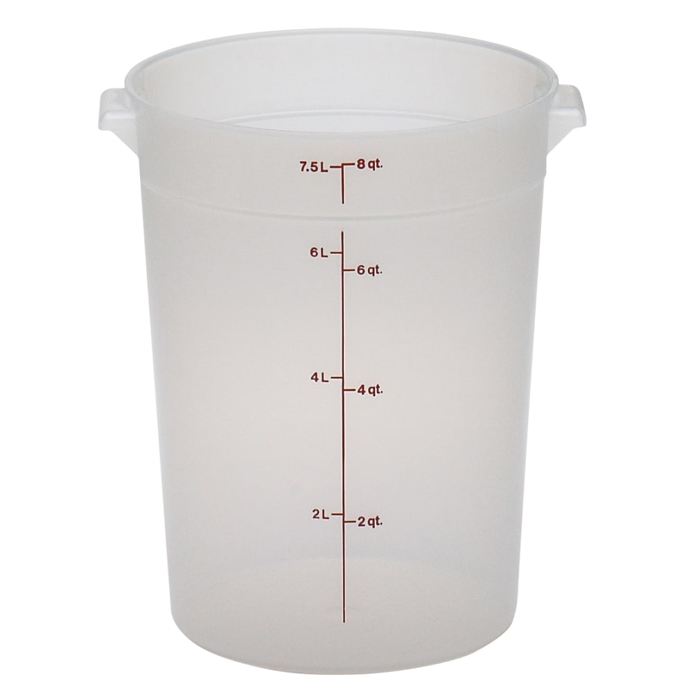 Cambro Translucent Round Food Containers, 8 Qt, Pack