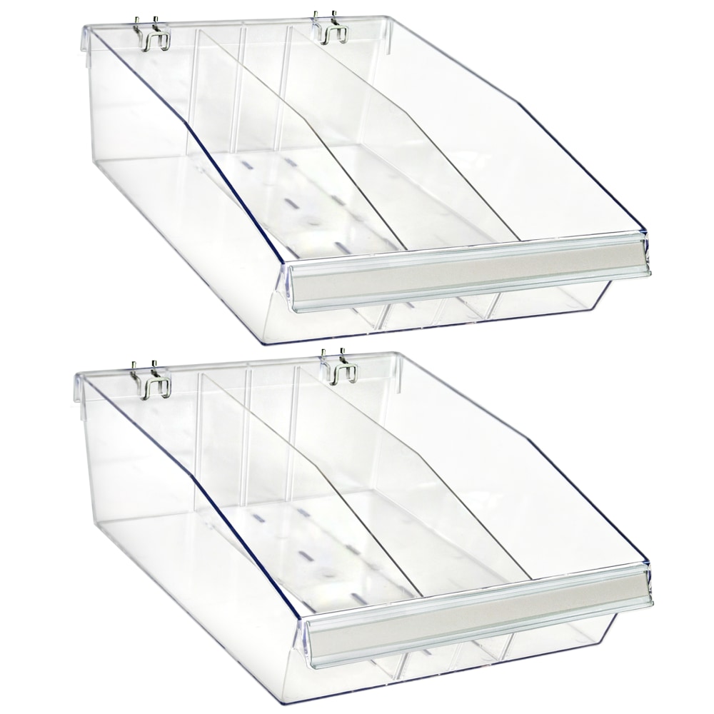 Azar Displays Deep Bin Tray Kits With Adjustable