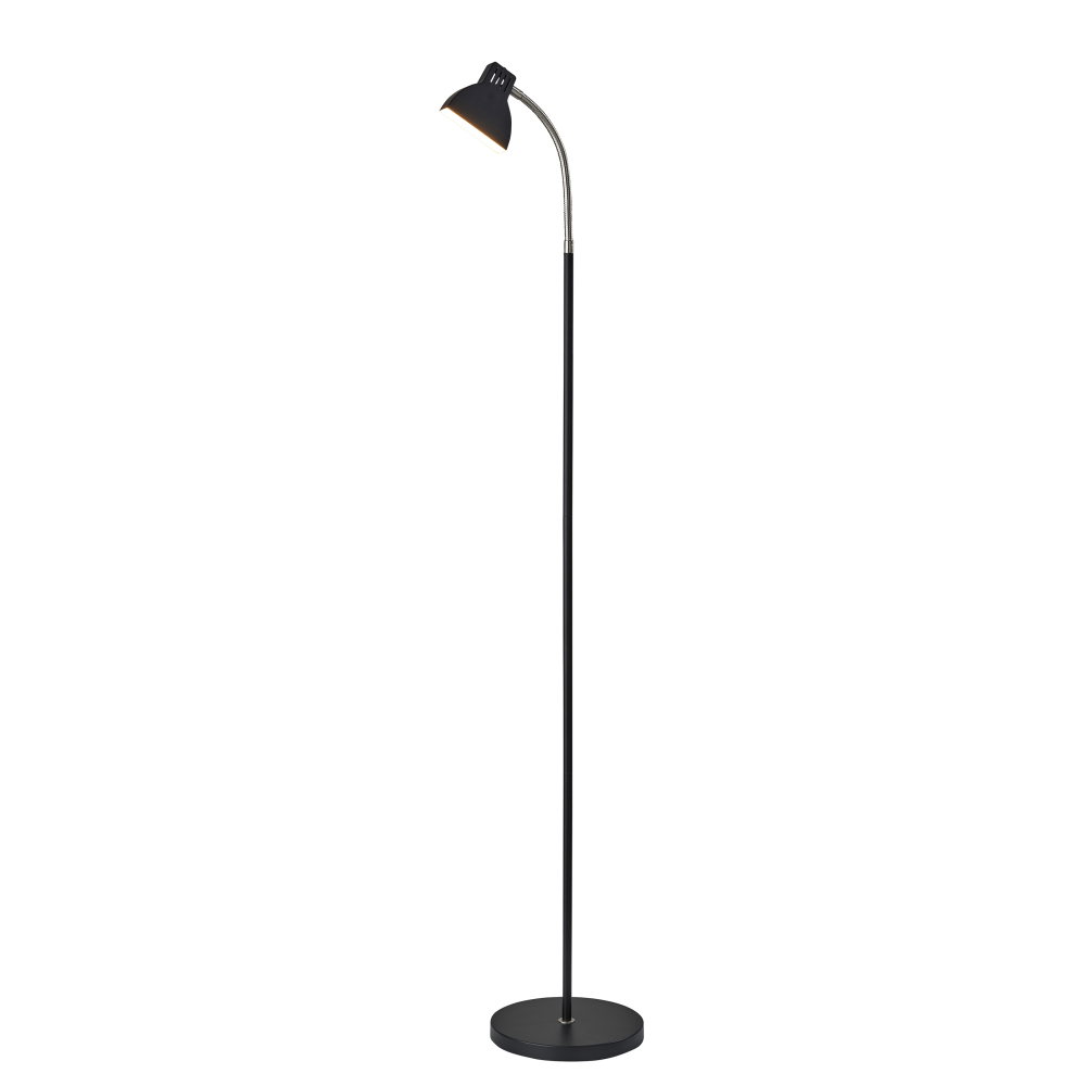 Adesso Simplee Slender LED Floor Lamp, 57"H, Black/Brushed