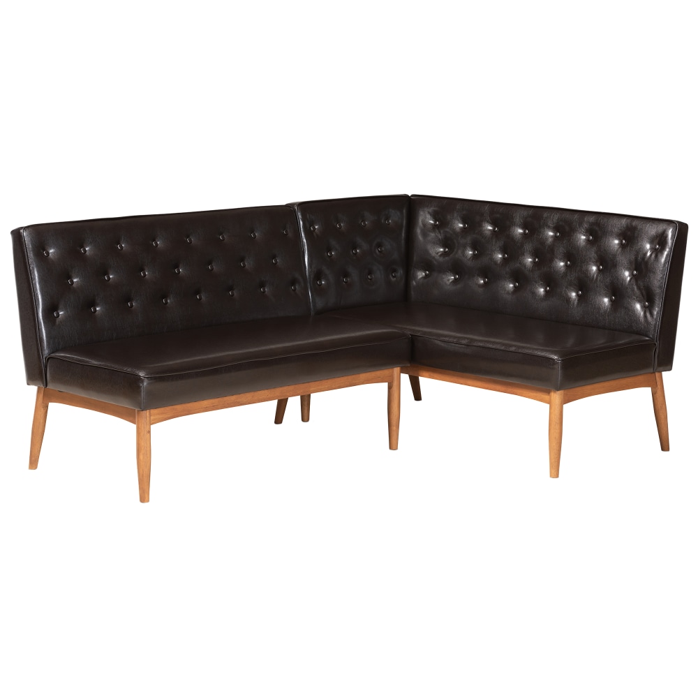 Baxton Studio Riordan 2-Piece Dining Nook Banquette Set,