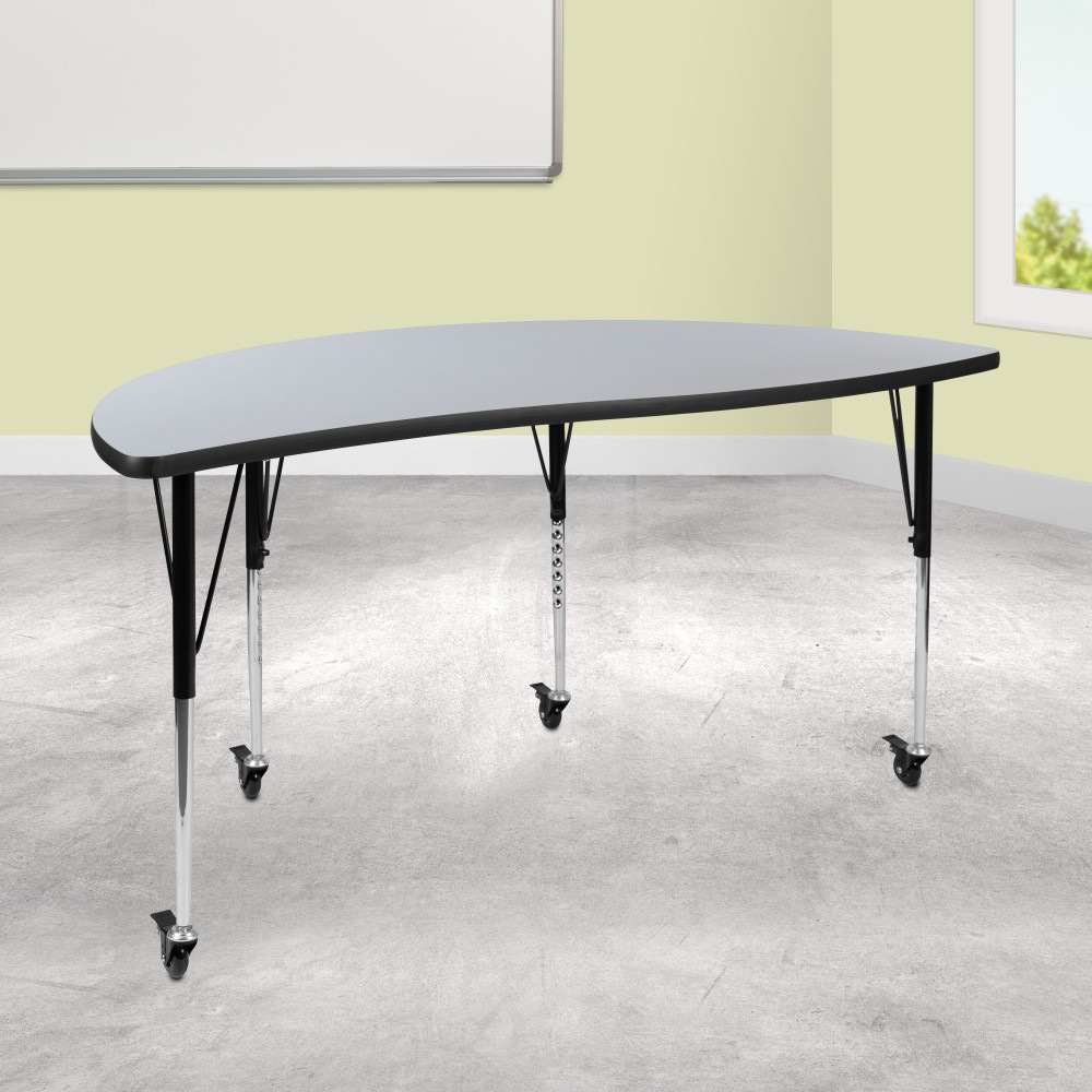 Flash Furniture Mobile Half Circle Wave Flexible Collaborative