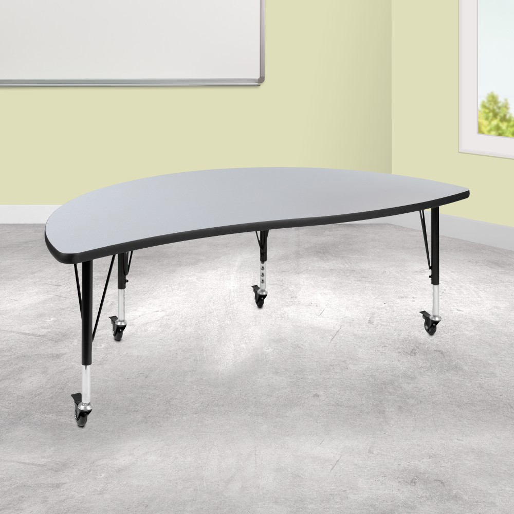 Flash Furniture Mobile Half Circle Wave Flexible Collaborative