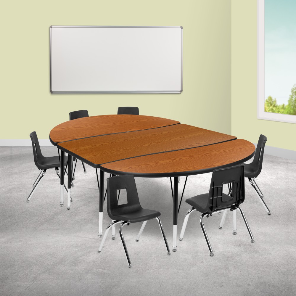 Flash Furniture 76" Oval Wave Flexible Laminate Activity