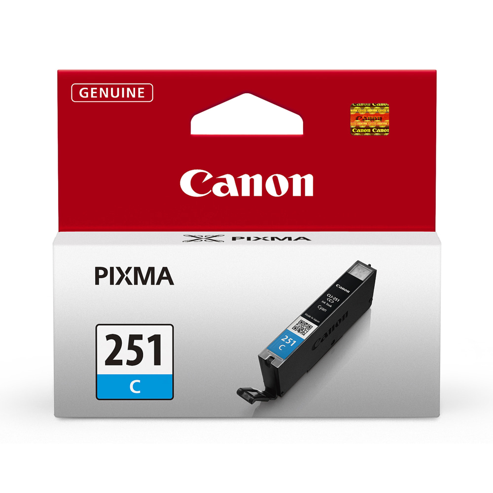 Canon® CLI-251 Cyan Ink Tank, 6514B001