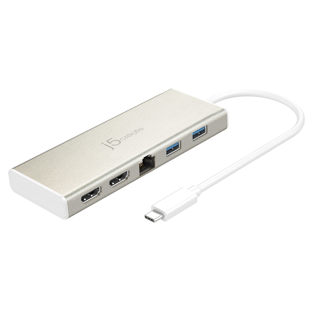 j5create® USB 3.1 Type-C Dual HDMI™ Dock, Silver,