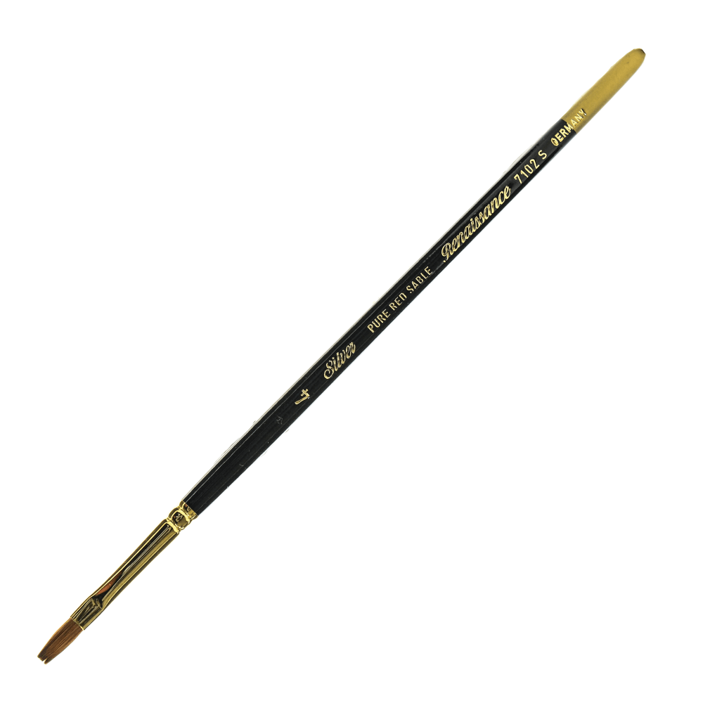 Silver Brush Renaissance Series Short-Handle Paint Brush, 7102S,