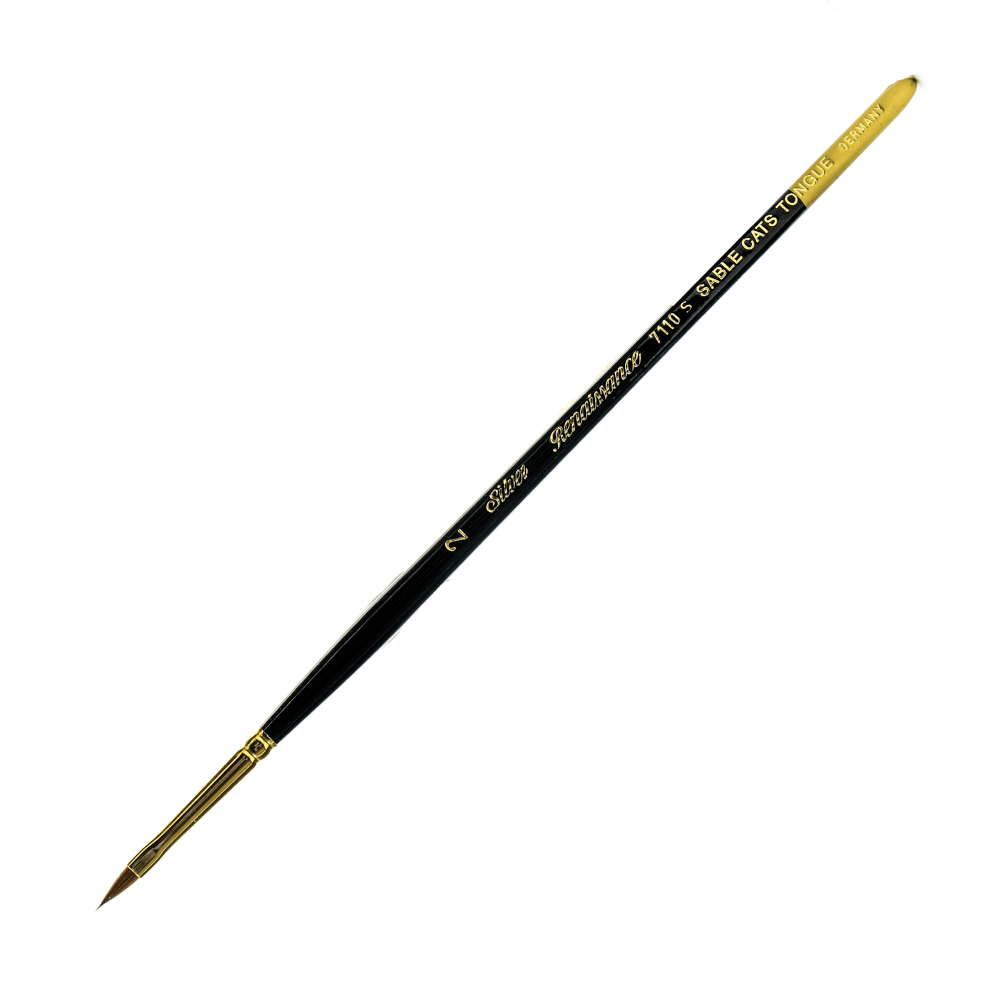 Silver Brush Renaissance Series Short-Handle Paint Brush, 7110S,