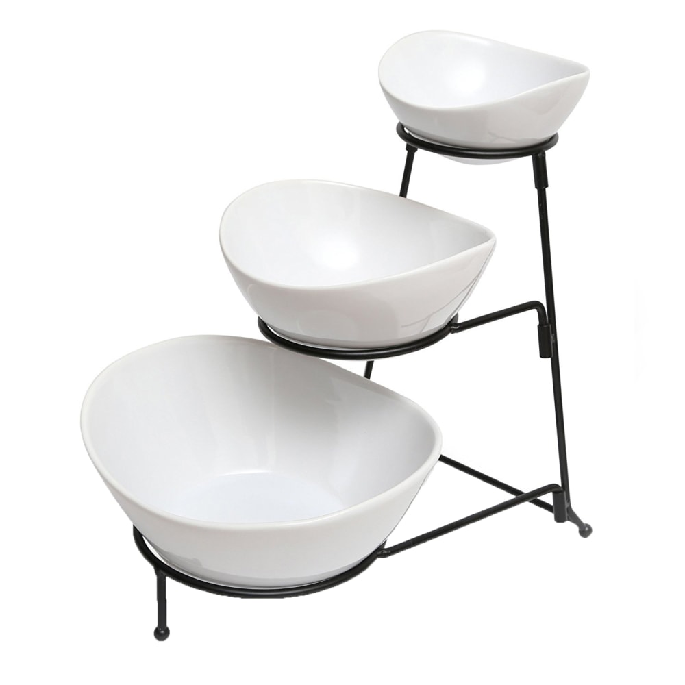 Gibson Elite Gracious Dining 3-Tier Bowl Server Set,