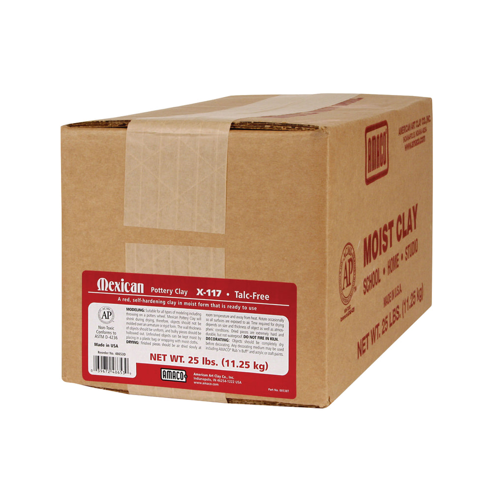 AMACO® Mexican Pottery Self-Hardening Clay™, 25 Lb Box,