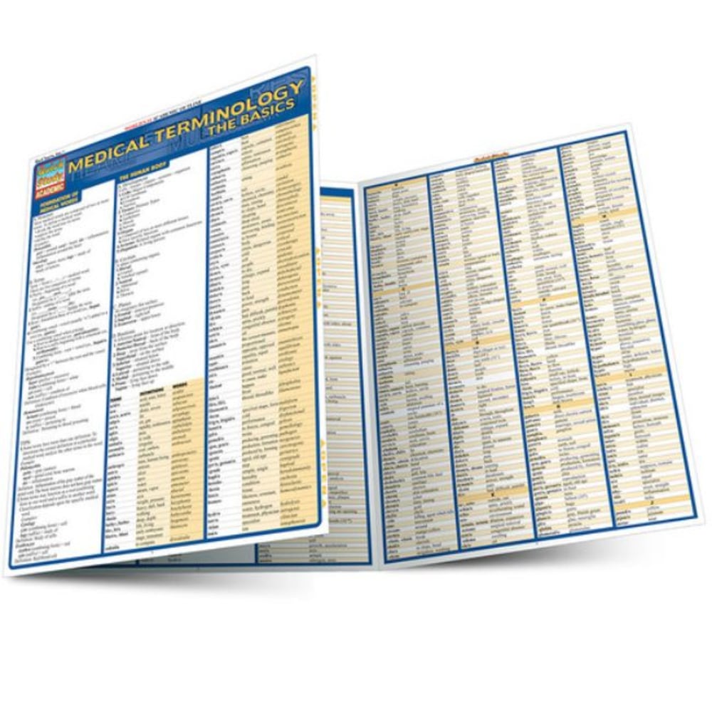 QuickStudy Guide, Medical Terminology Basics, Total Qty 1