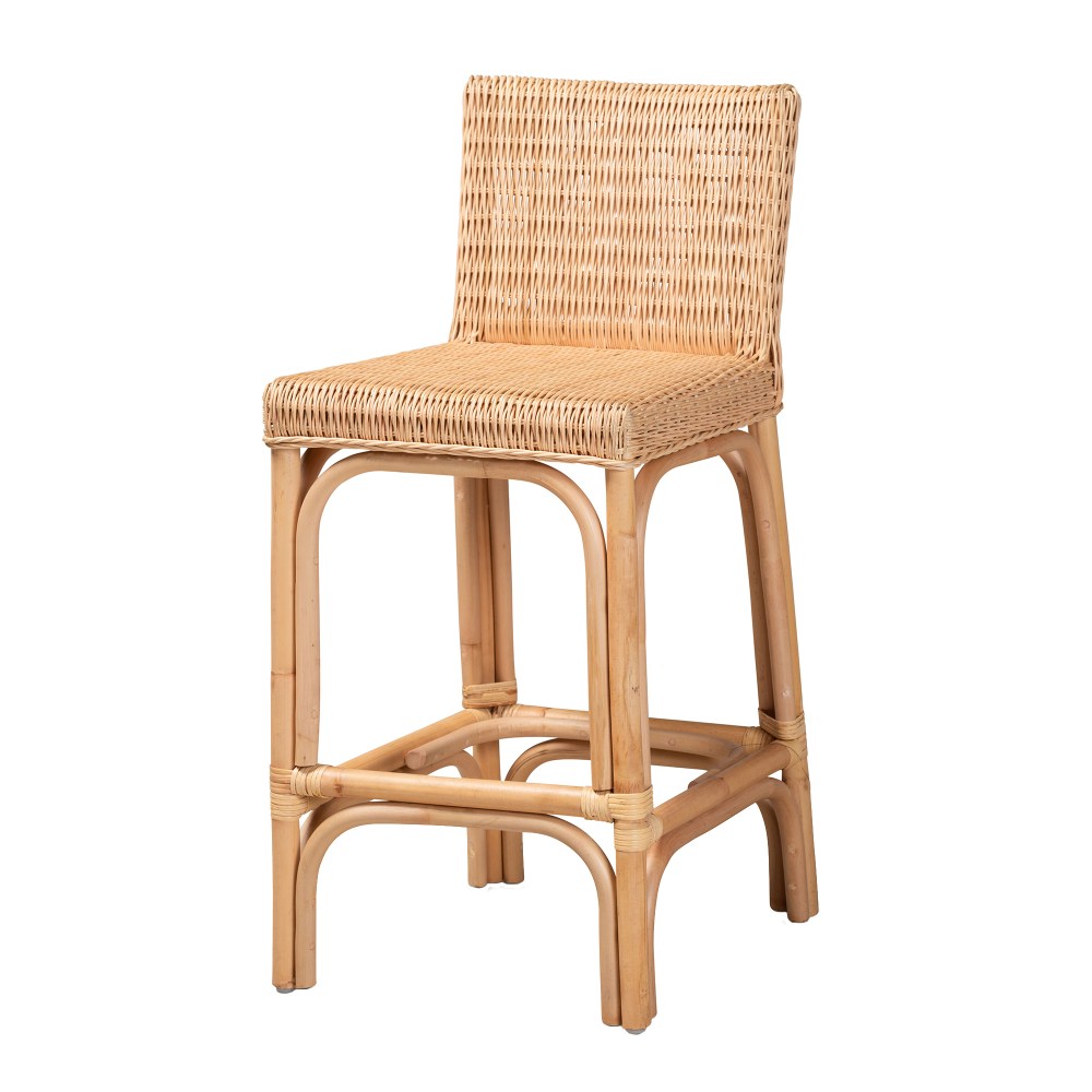 bali & pari Athena Rattan Counter Stool, Natural