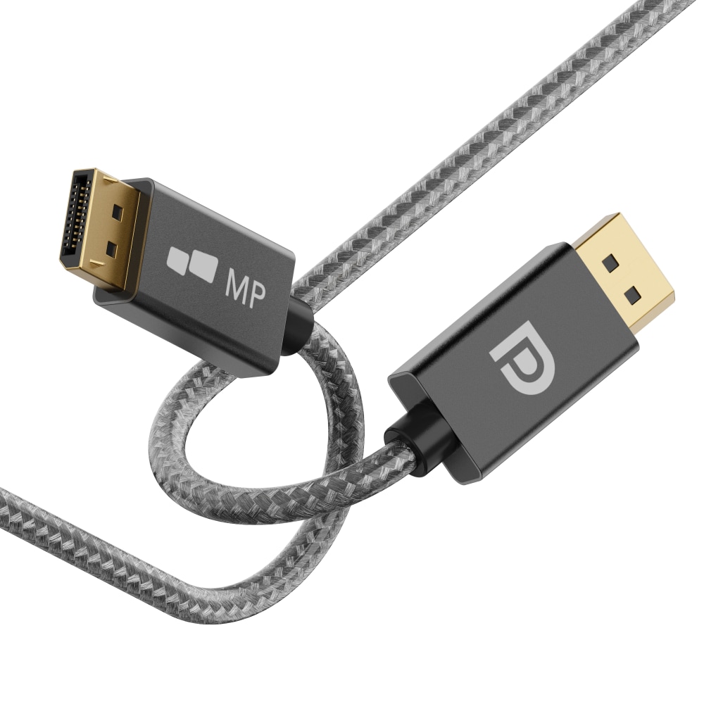 Mobile Pixels 8K DisplayPort Cable, 6&#x27;, Space Gray/Black,