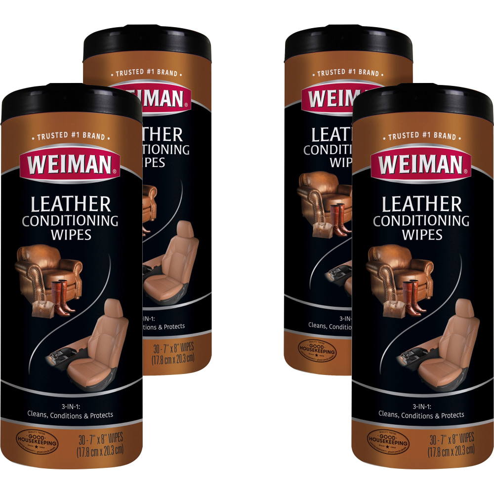 Weiman Products Leather Wipes - For Multipurpose -