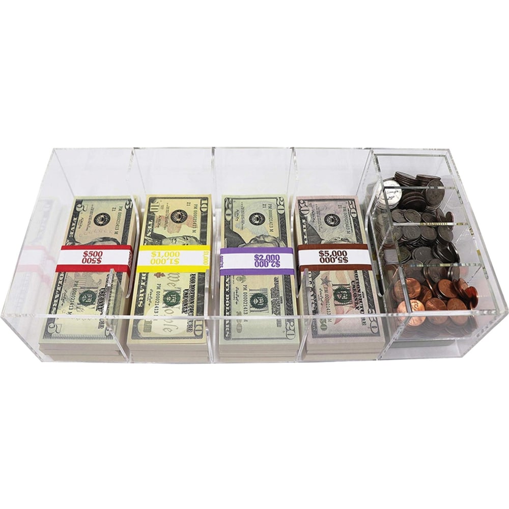 Nadex Coins 5-Compartment Currency Tray with Coin Tray